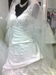 свадебное платье со шлейфом, новое 100 000тг.