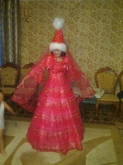 Казахское свадебное платье в отличном состоянии,  красное.