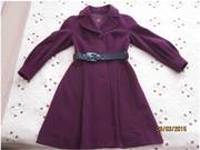 Продам пальто женское бордовое 46 размер