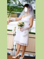 Продам свадебное платье,  б/у,  8000 тенге