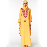 Мусульманское платье светло желтого цвета из шифона
