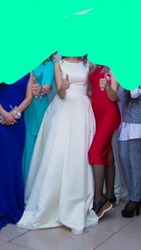Свадебное платье из тафты со шлейфом б/у Астана 50000