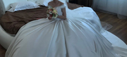 Свадебное платье, цвет Айвори 42-44 со шлейфом 