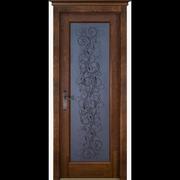 Двери из массива ольхи Витраж